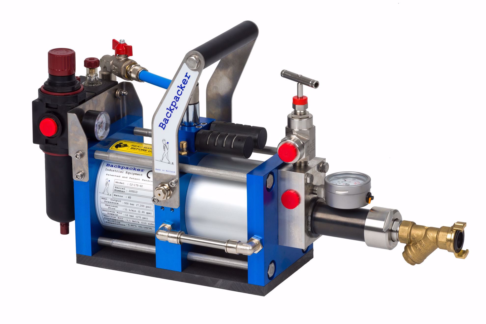 Draagbare 500 bar Perslucht Aangedreven Testpomp €3175,