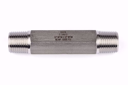 Picture of Double Nipple 1/2" NPT Male - Extended - 100mm
