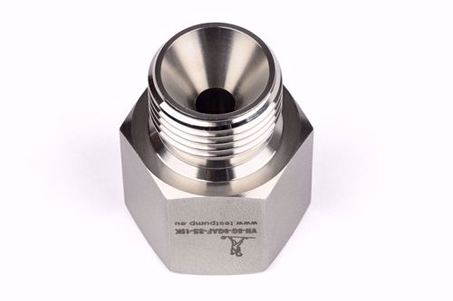 Afbeelding van Verloop 1/2" BSP volgens EN 837 female x 1/2"BSP male, 60 graden conus